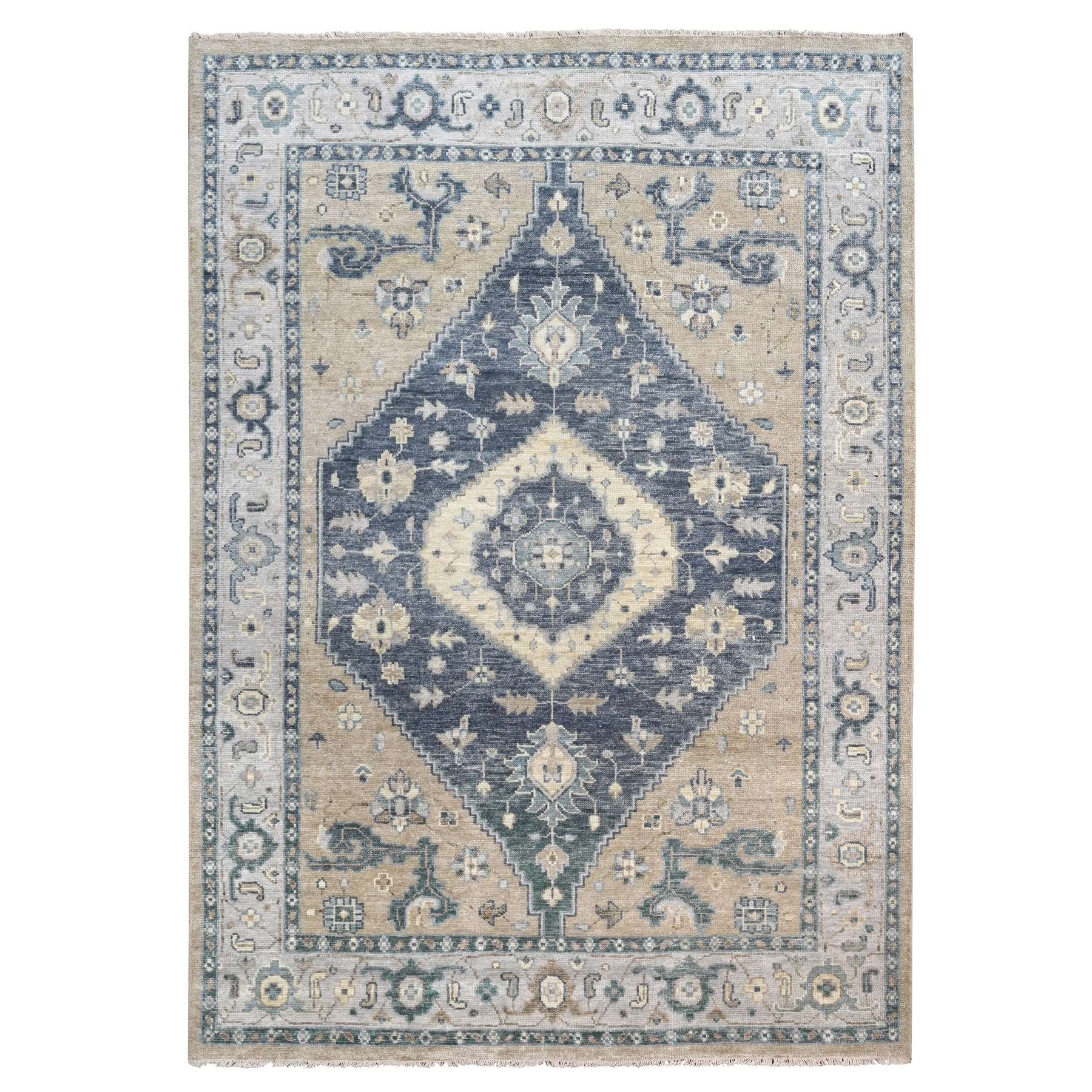 Toasty Gray, Hand Knotted Tone On Tone, Bakshaish Design, Pure and Velvety Wool, Supple Collection, Oriental Rug 